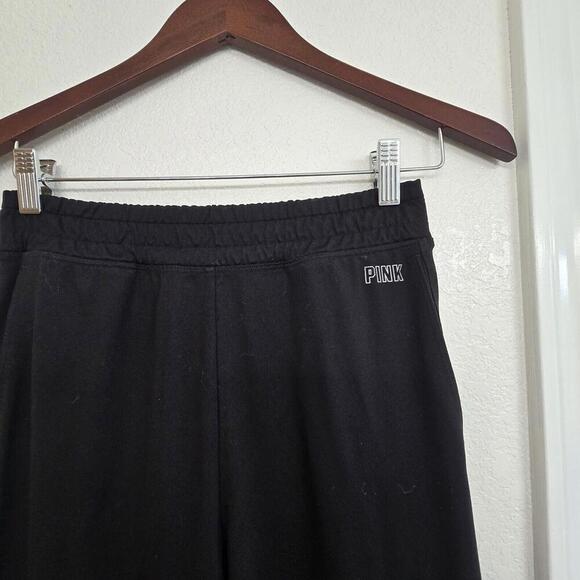 Women's Pink Victoria Secret Sport Fitted Pants Black M Side Pockets - Picture 3 of 4
